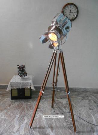 Designer Nautical Spot Light Tripod Floor Lamp Searchlight