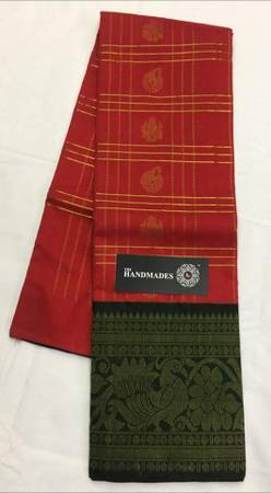 * Mangalagiri Cotton Silk Pavadas With Kuppadam Border