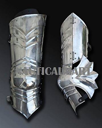 NAUTICALMART Medieval SCA Combat Leg Armor Gothic Plate