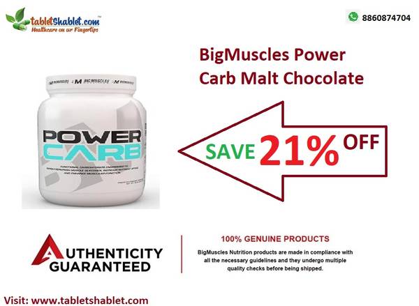 Save 21% Off BigMuscles Power Carb Malt Chocolate Online |