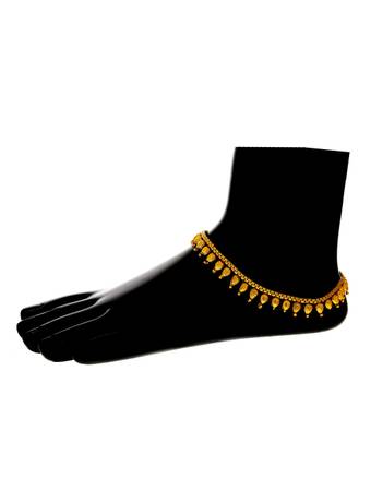 Check out collection of designer anklets or gold payal for
