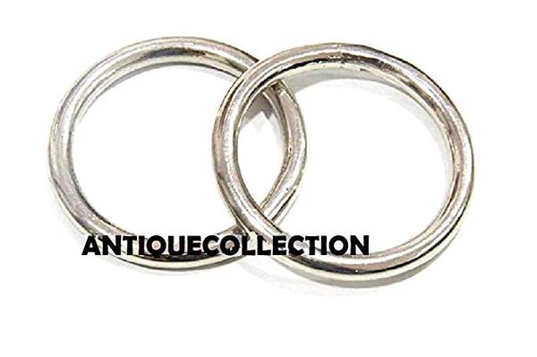 Medieval Nickel Plated Steel Round Ring for Belt
