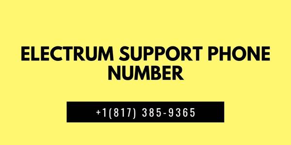Electrum Support Phone Number