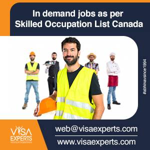In demand jobs as per Skilled Occupation List Canada