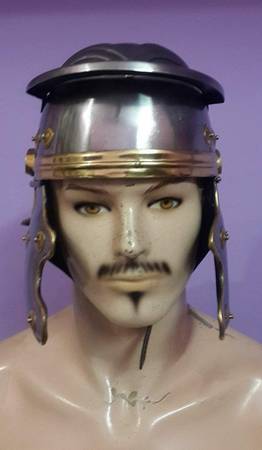 QUALITYMUSICSHOP Roman Army Centurion Armor Helmet w/Leather