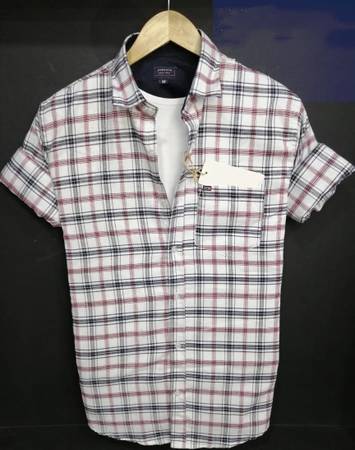 Buy White Color Pure Cotton Checked Men Shirt | Zinnga