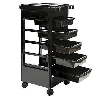 Beauty Salon Rolling Trolley Cart With 5 Drawers