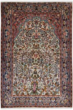 Tree of life Handmade Kashmir Silk on Cotton Rug Yak Carpet