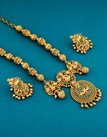 Shop for Laxmi haar and coin necklace at best price by
