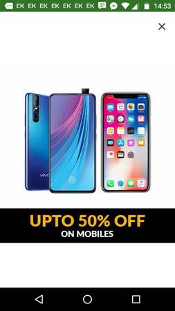 Upto 50% Off on Mobiles
