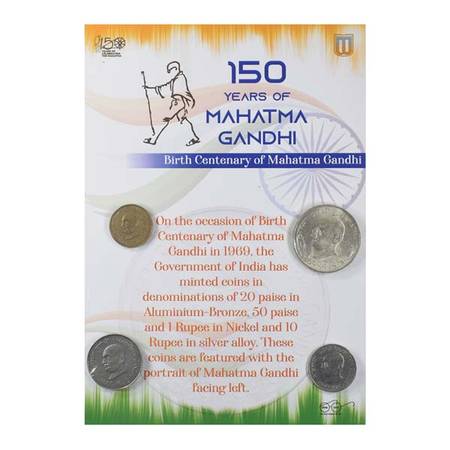 Buy Mahatma Gandhi Commemorative Set of 4 Coins Online