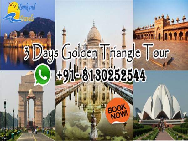 Book Golden triangle tour 3 days from hemkund travels