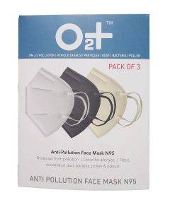 O2+ Anti Pollution Mask With N95 Active Carbon Grade Filter