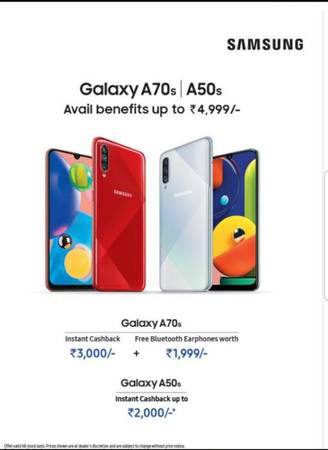Avail benefits up to Rs. for A70s & Rs. for A50s