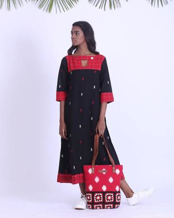 Buy Online Ikat handcrafted designer dresses Kurtas, Bags |