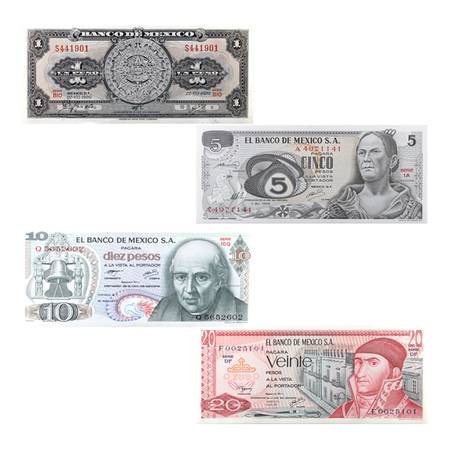 Buy Mexican Peso 8 Banknote Set Online