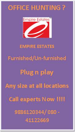  sq.ft, Exclusive office space for rent at residency