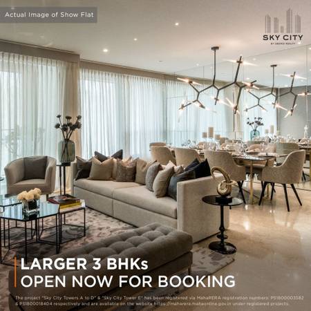 3 BHKs at Sky City by Oberoi Realty