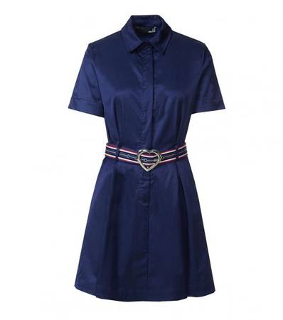 LOVE MOSCHINO Blue Evening Shirt Dress