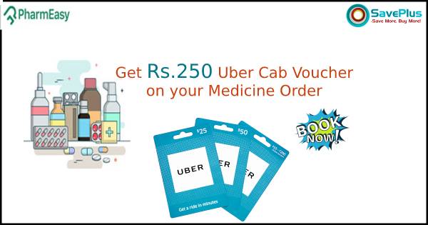 Get Rs.250 Uber Cab Voucher on your Medicine Order