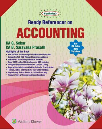 Padhuka CA Inter Accounting by CA G Sekar and B Saravana