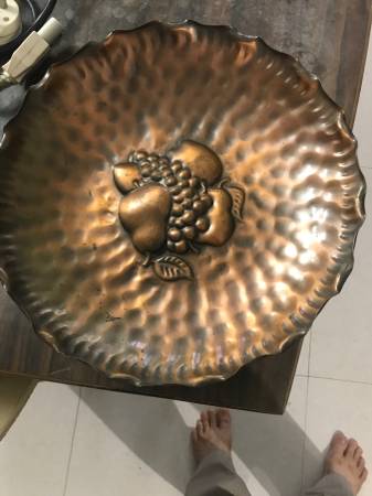 Handmade Solid copper fruit bowl