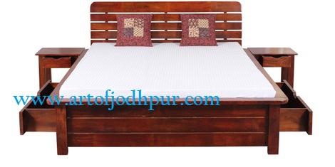 Furniture online box double bed solid woods sheesham