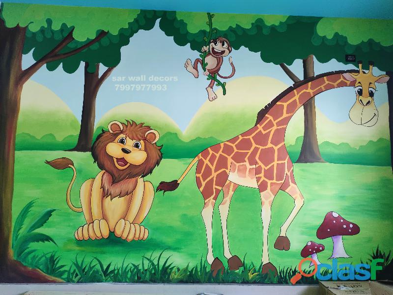 Nursery classroom wall painting Ideas in Warangal