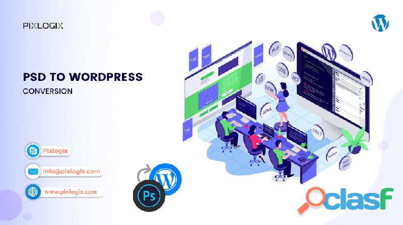 PSD to WordPress Conversion Services at affordable rates
