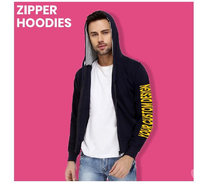 Printed Zipper Hoodies