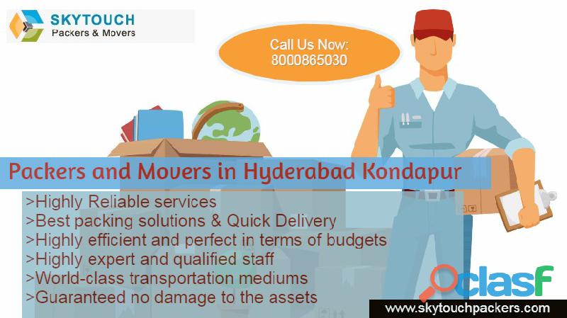 Packers and Movers in Hyderabad kondapur Skytouch Packers &