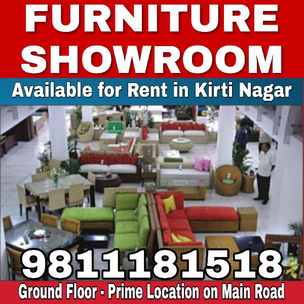 Commercial Showroom for Rent on Main Road Kirti Nagar