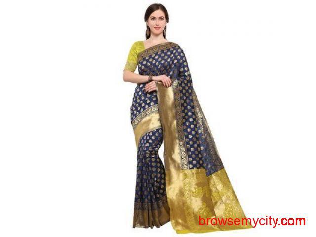 Buy Brocade Silk Sarees Online In India