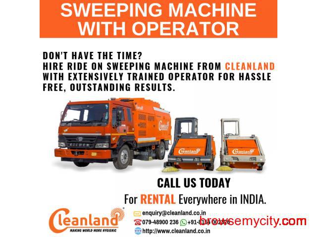 Sweeping Machine with Operator