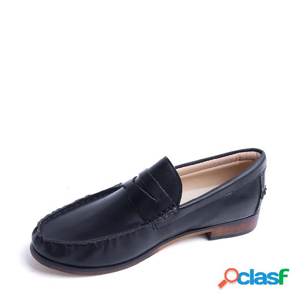 Black Casual Slip-on Loafers