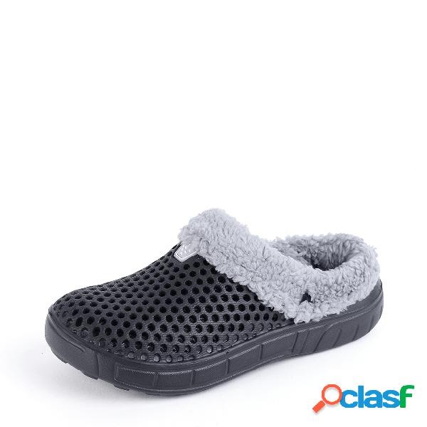 Black Clog Winter Antiskid Warm Indoor Casual House Slippers