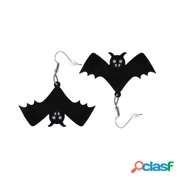 Black Fashion Bat Halloween Drop Earrings