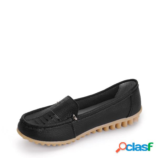 Black Slip-on Loafers Flat