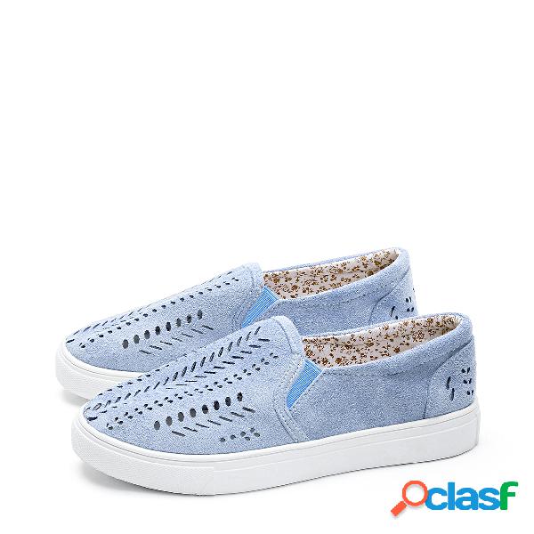 Blue Fashion Hollow Design Sneakers
