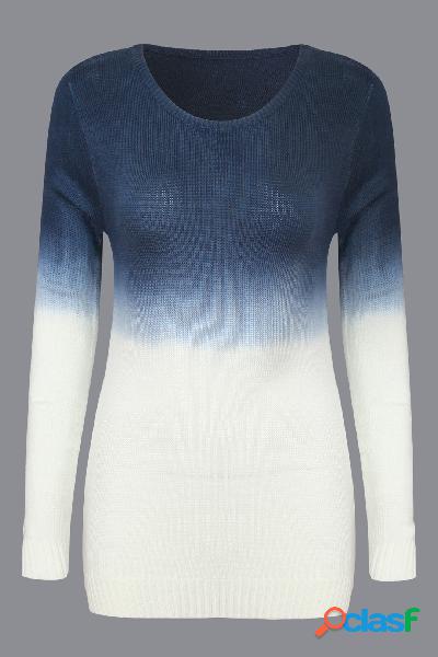 Gradient Color Chic Long Sleeves Knit Sweater