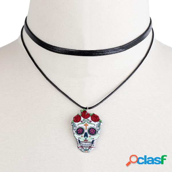 Halloween Skull Shape Pendant Necklace