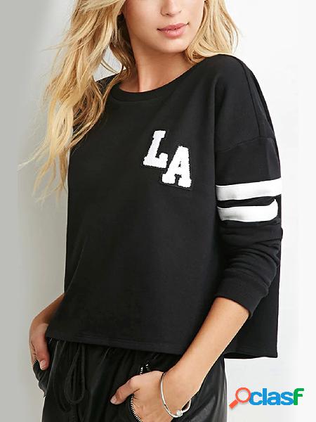 LA Sweatshirt with Stripe Sleeve