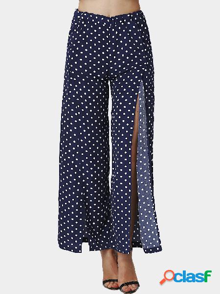 Polka Dot Print High Waist Culottes