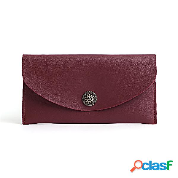 Red Plain Design PU Wallet Bags