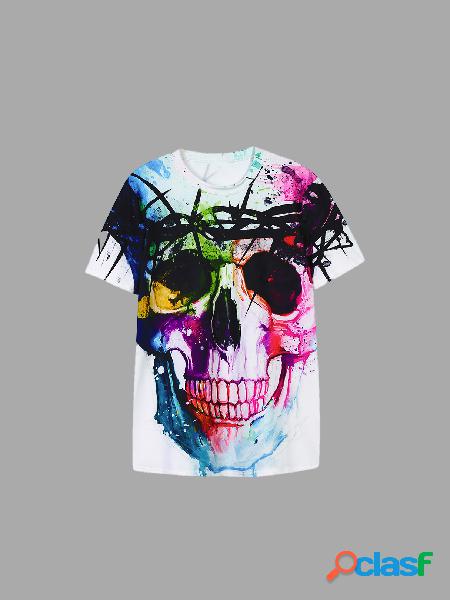 Round Neck Skull Pattern Design T-shirts