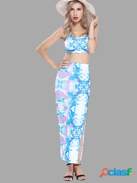 Self-tie Floral Print Co-ord