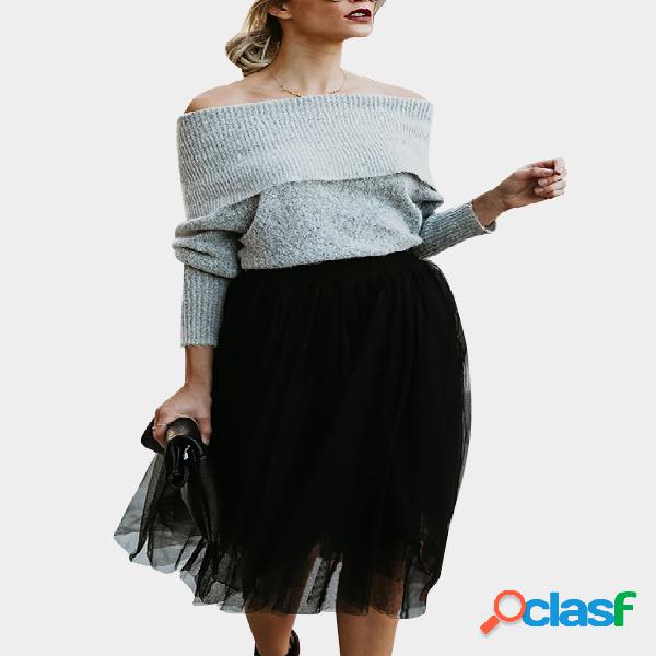 Black Swing Tiered Mesh Skirts