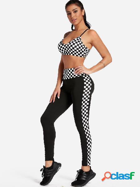 Black-White Grid Tracksuit