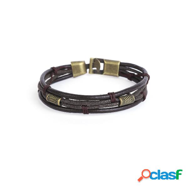 Fashion Multi-layer Genuine Leather Bracelet