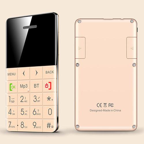 Q5 Ultra-low Radiation Mobile Card Size Phone Gold